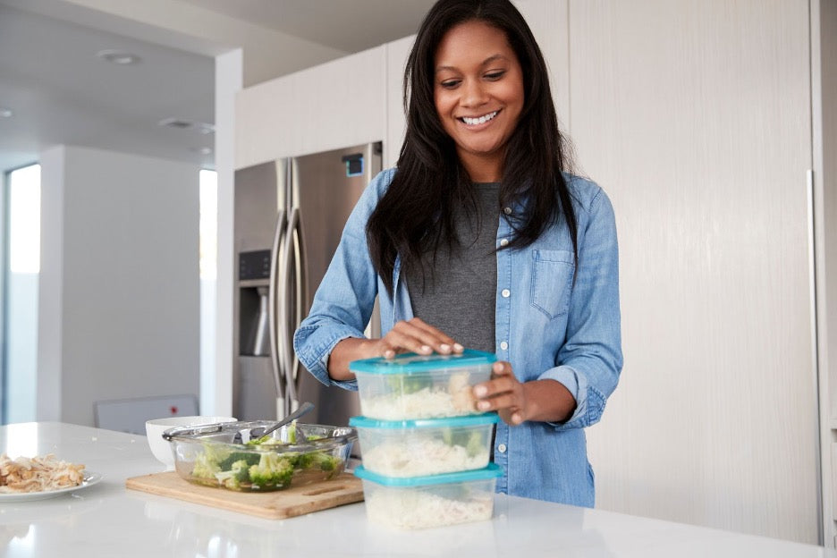 A person starting their journey with balanced meal prepping.