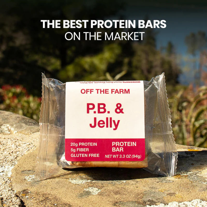 Off The Farm Peanut Butter & Jelly Protein Bar 12ct