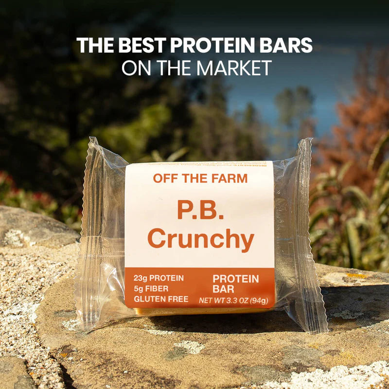 Off The Farm Peanut Butter Crunchy Protein Bar 12ct