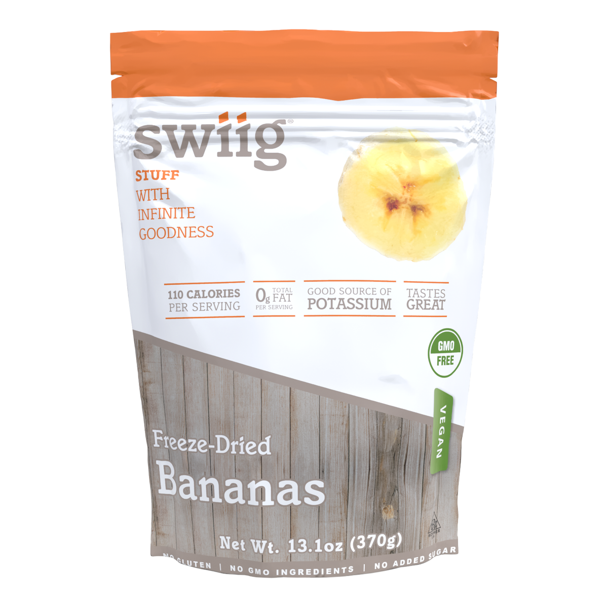 Freeze-Dried Bananas - 13.1 oz bag - swiig