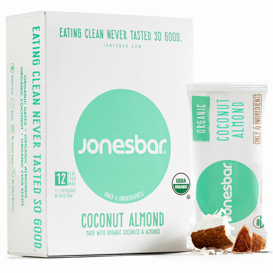 Jones Bar Organic Coconut Almond - 12ct - swiig