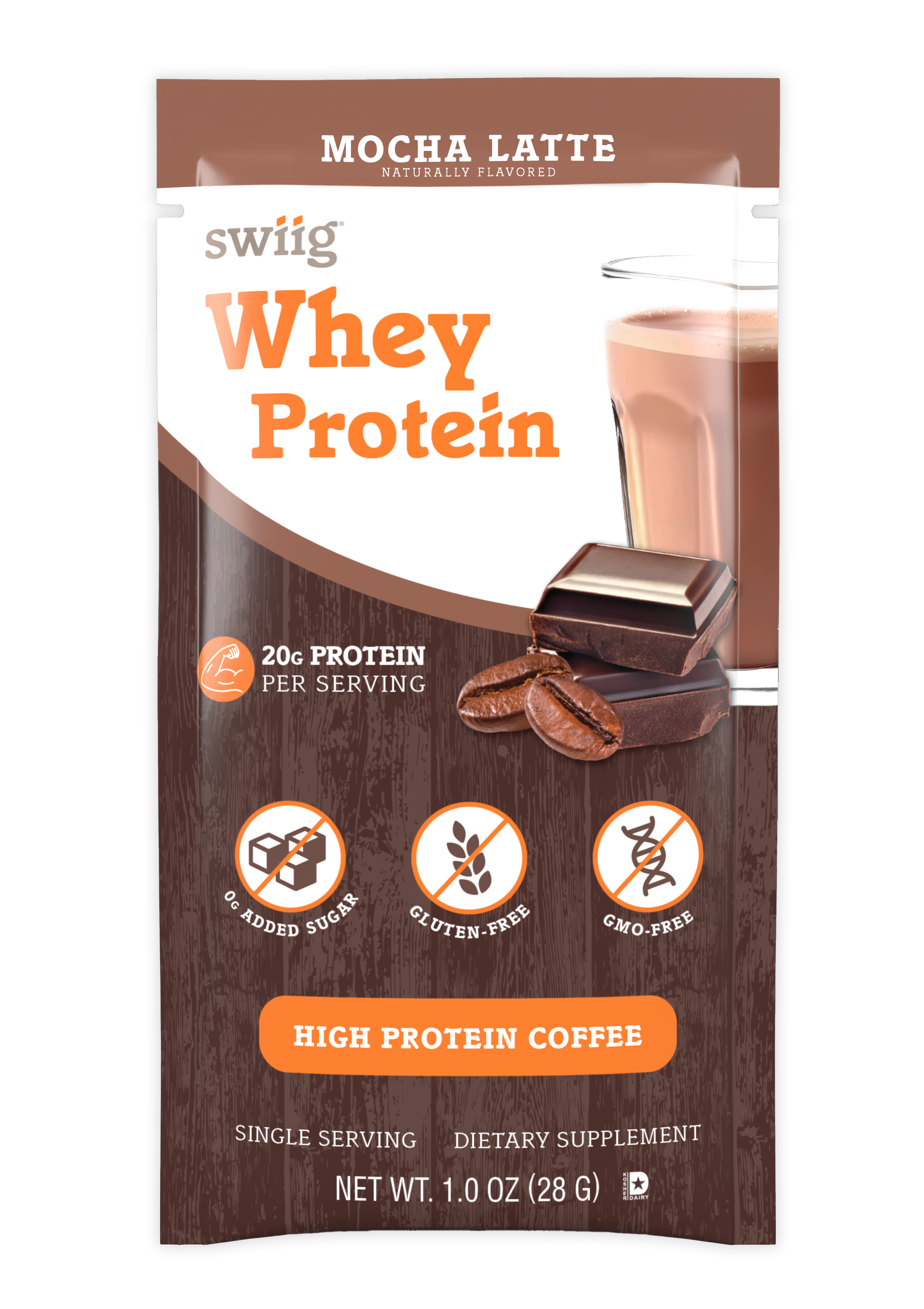 swiig Single Serve Whey Mocha Latte 10pk
