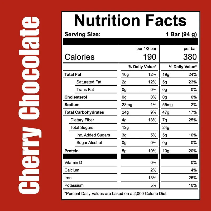 Off The Farm Cherry Chocolate Energy Bar 12ct