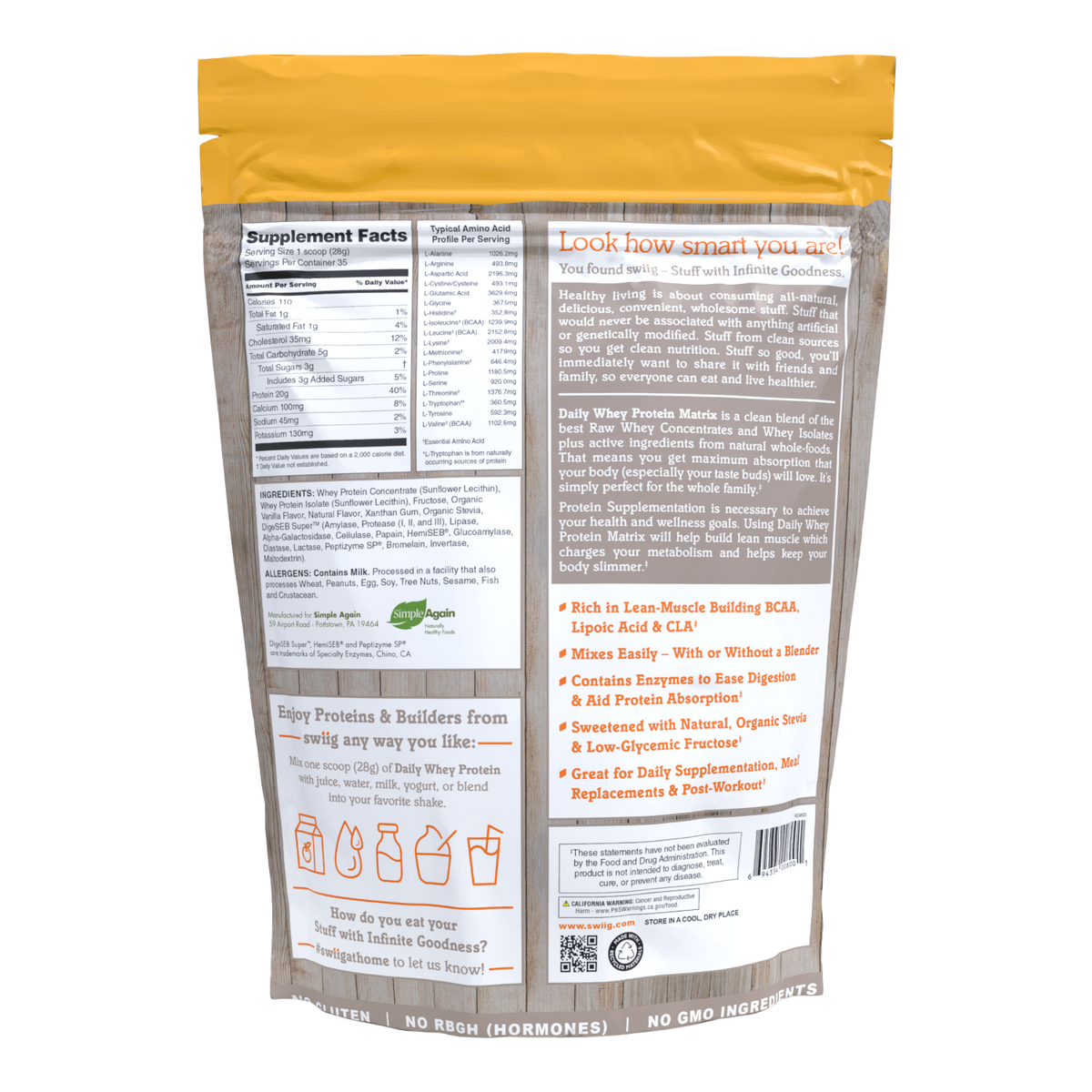 Vanilla Daily Whey Protein Matrix