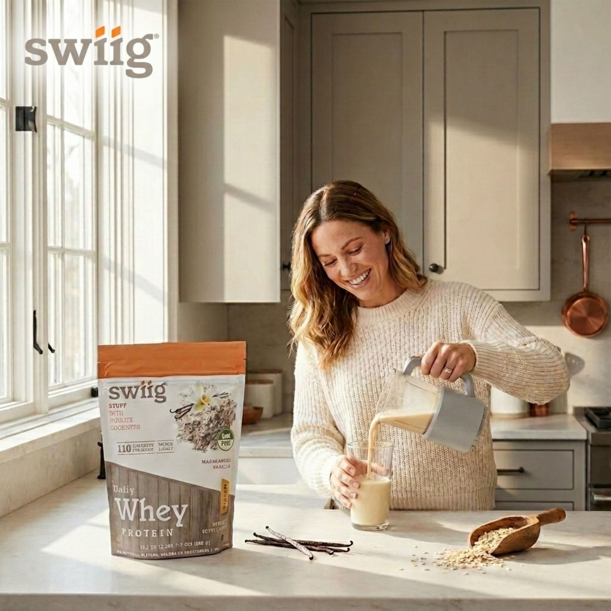 Vanilla Daily Whey Protein Matrix - swiig