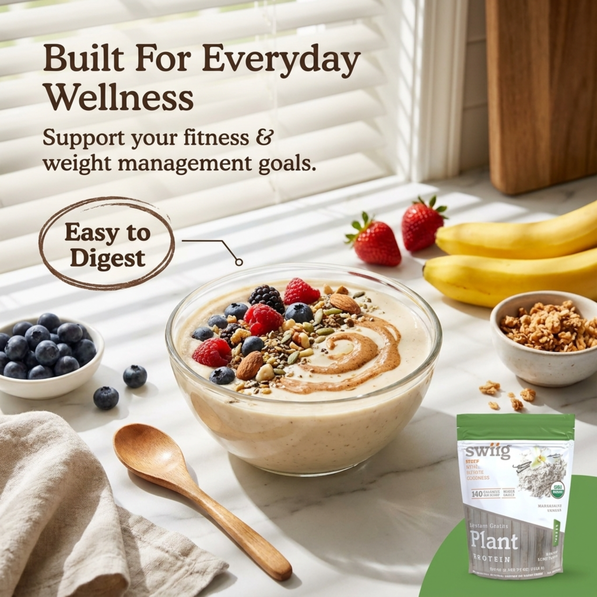 Organic Vanilla Ancient Grains Plant Protein - swiig