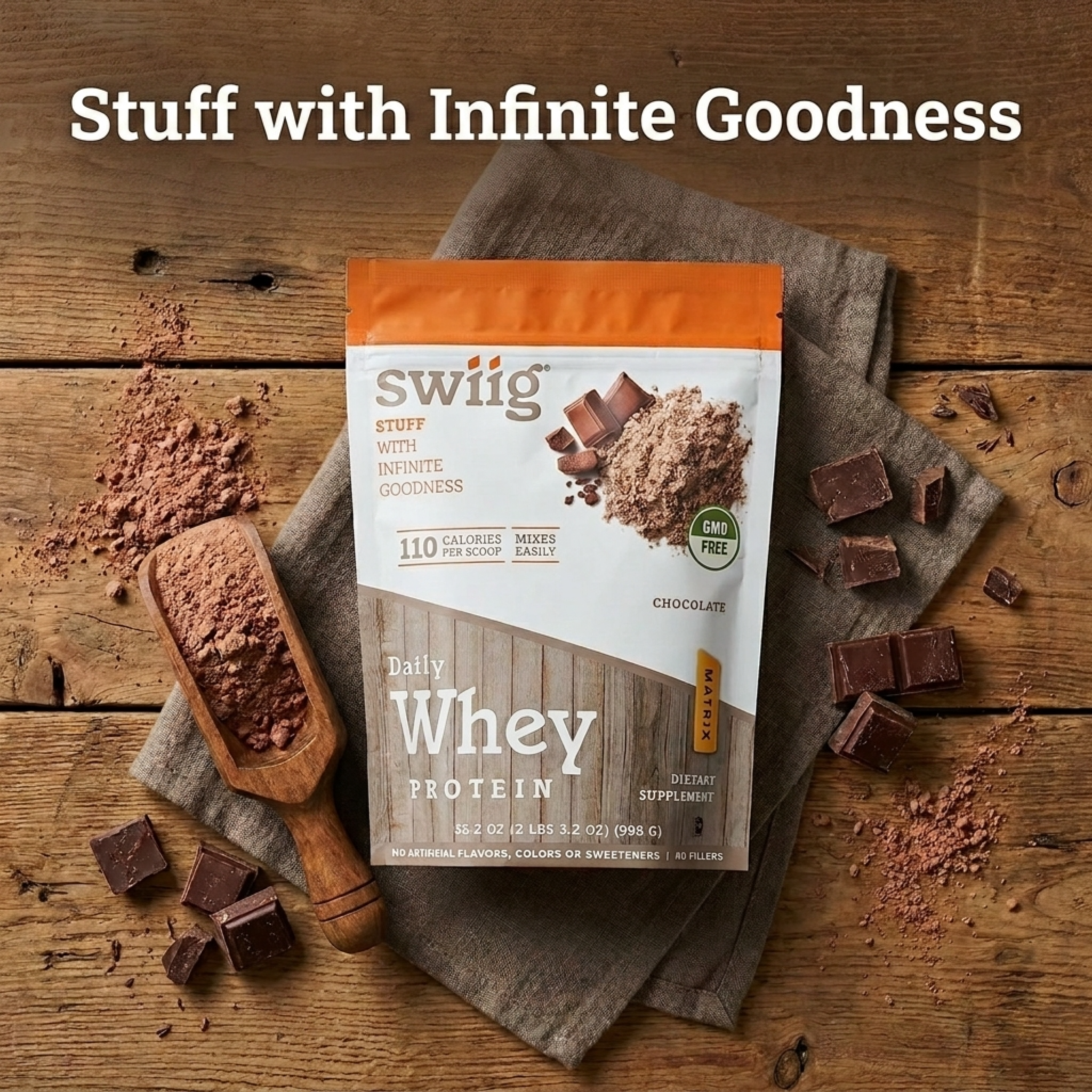 Chocolate Daily Whey Protein Matrix - swiig