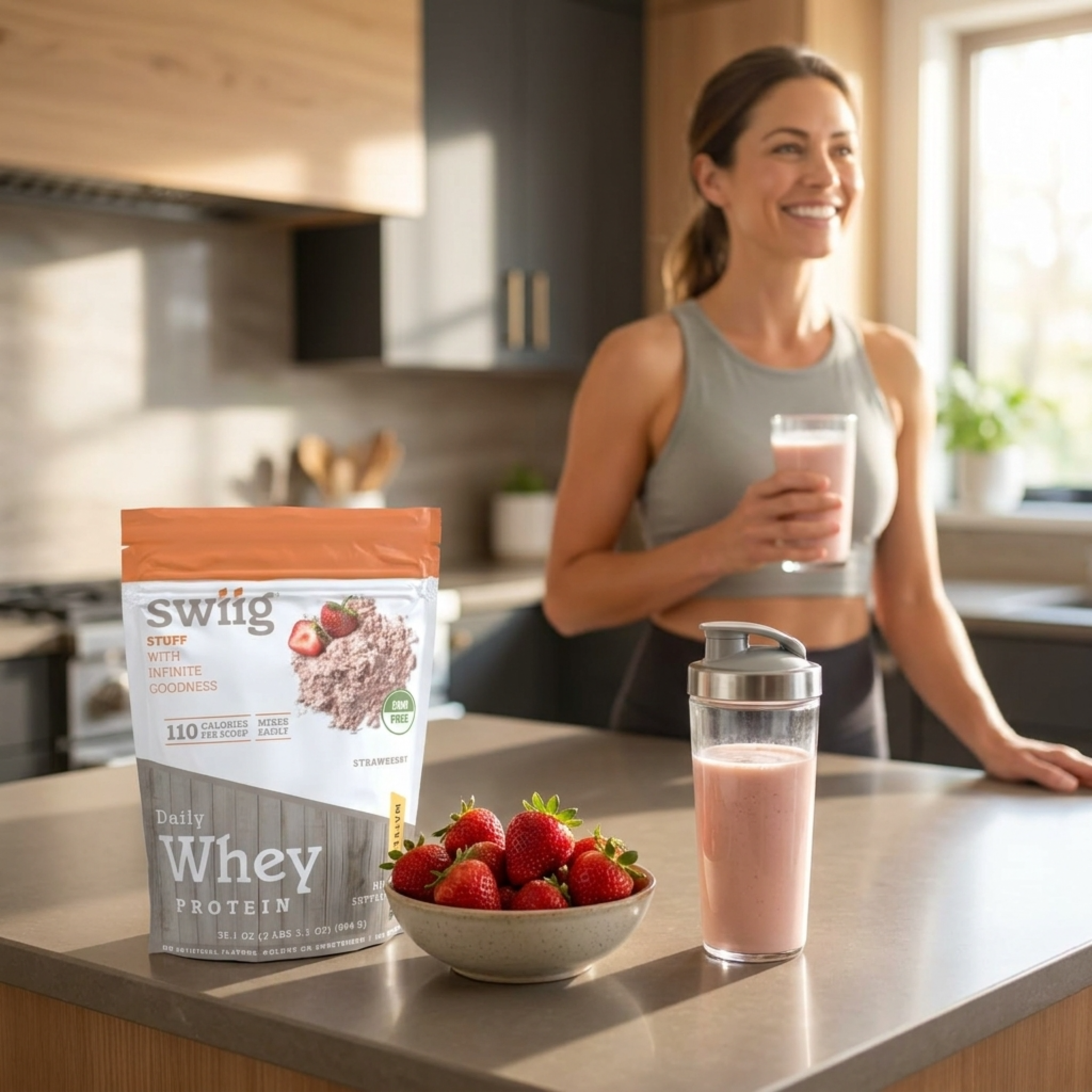 Strawberry Daily Whey Protein Matrix - swiig