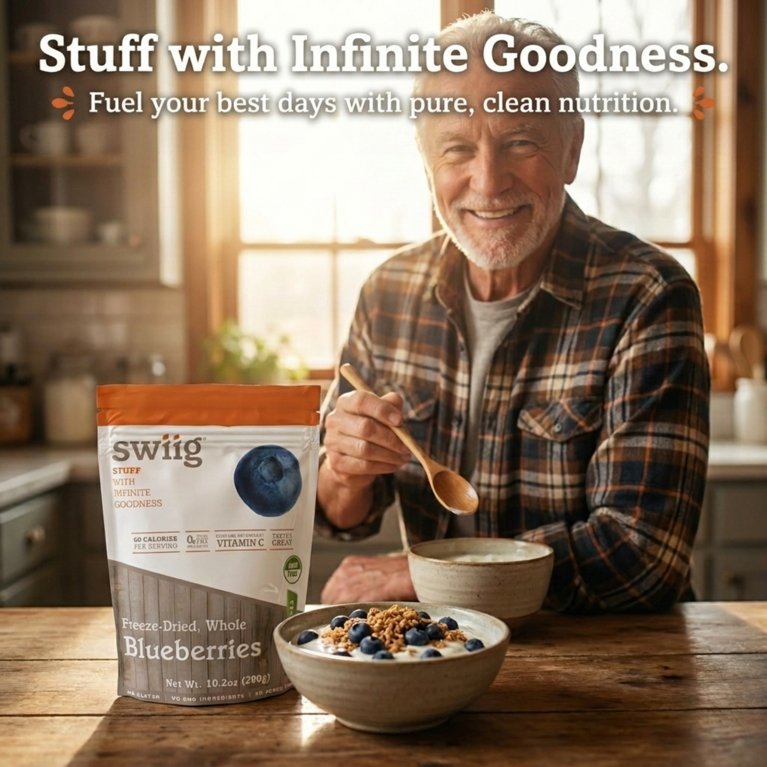 Freeze Dried Blueberries - 10.2oz bag - swiig