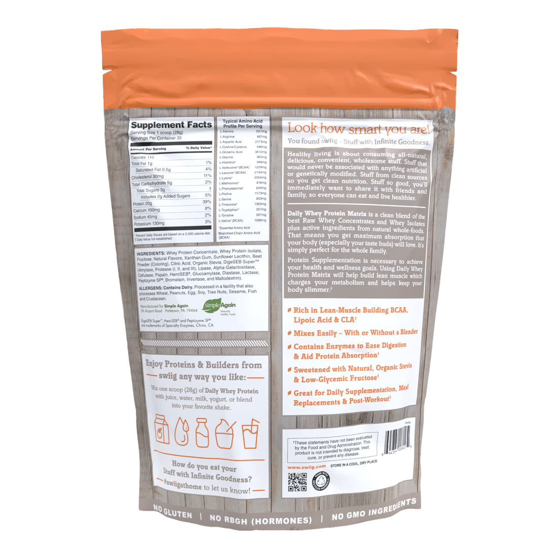 Strawberry Daily Whey Protein Matrix - swiig