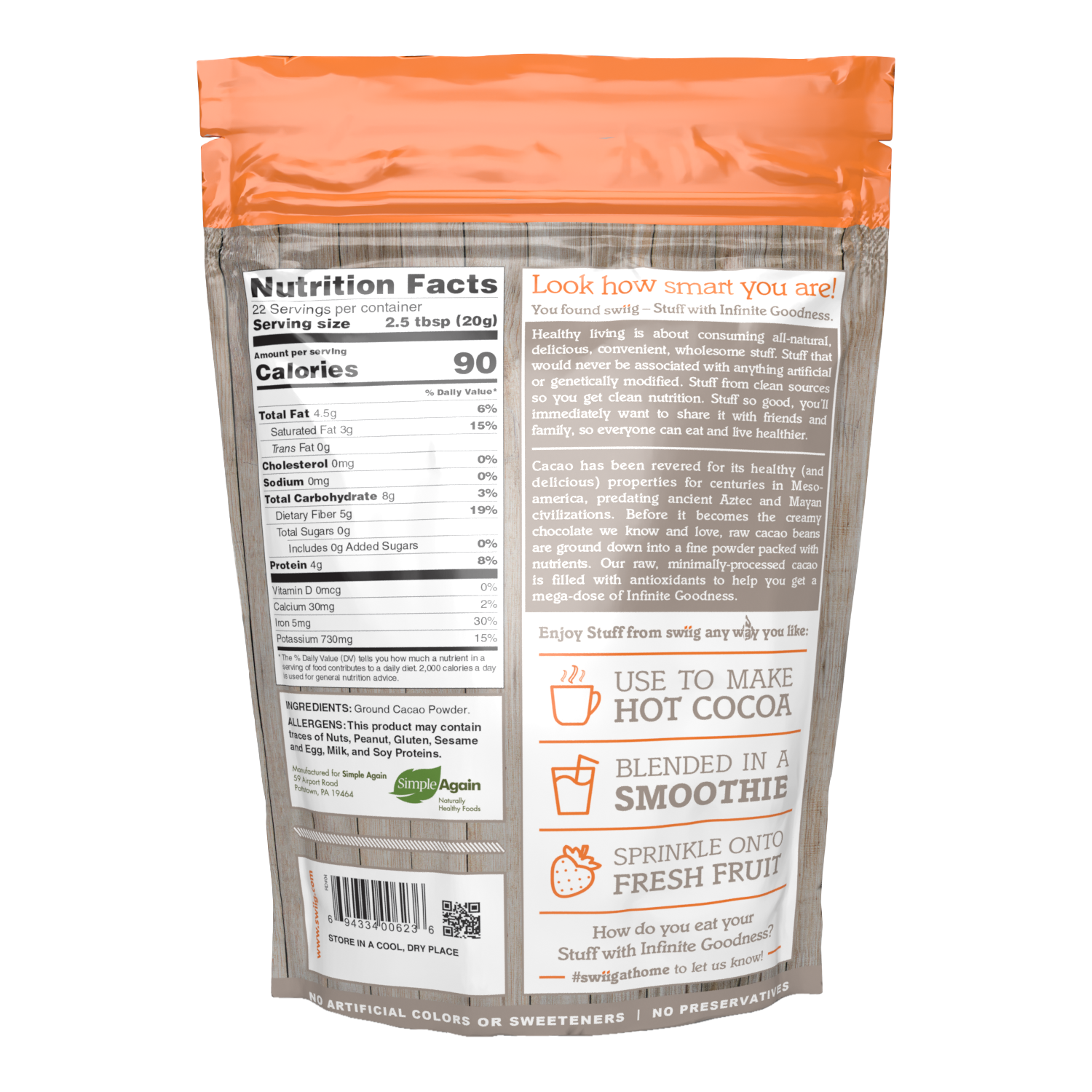 Ground Cacao 1lb - swiig