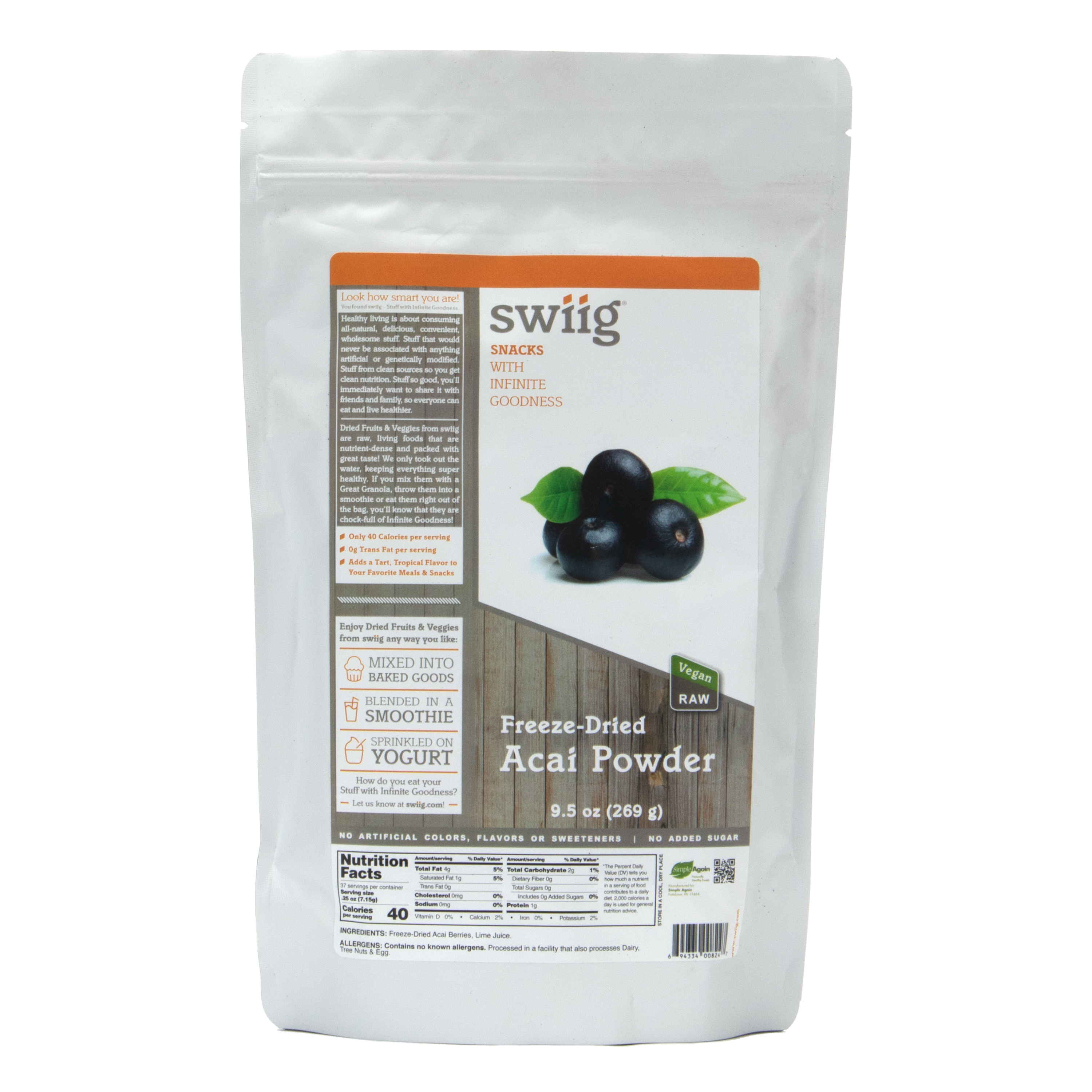 Organic Freeze-Dried, Acai Powder