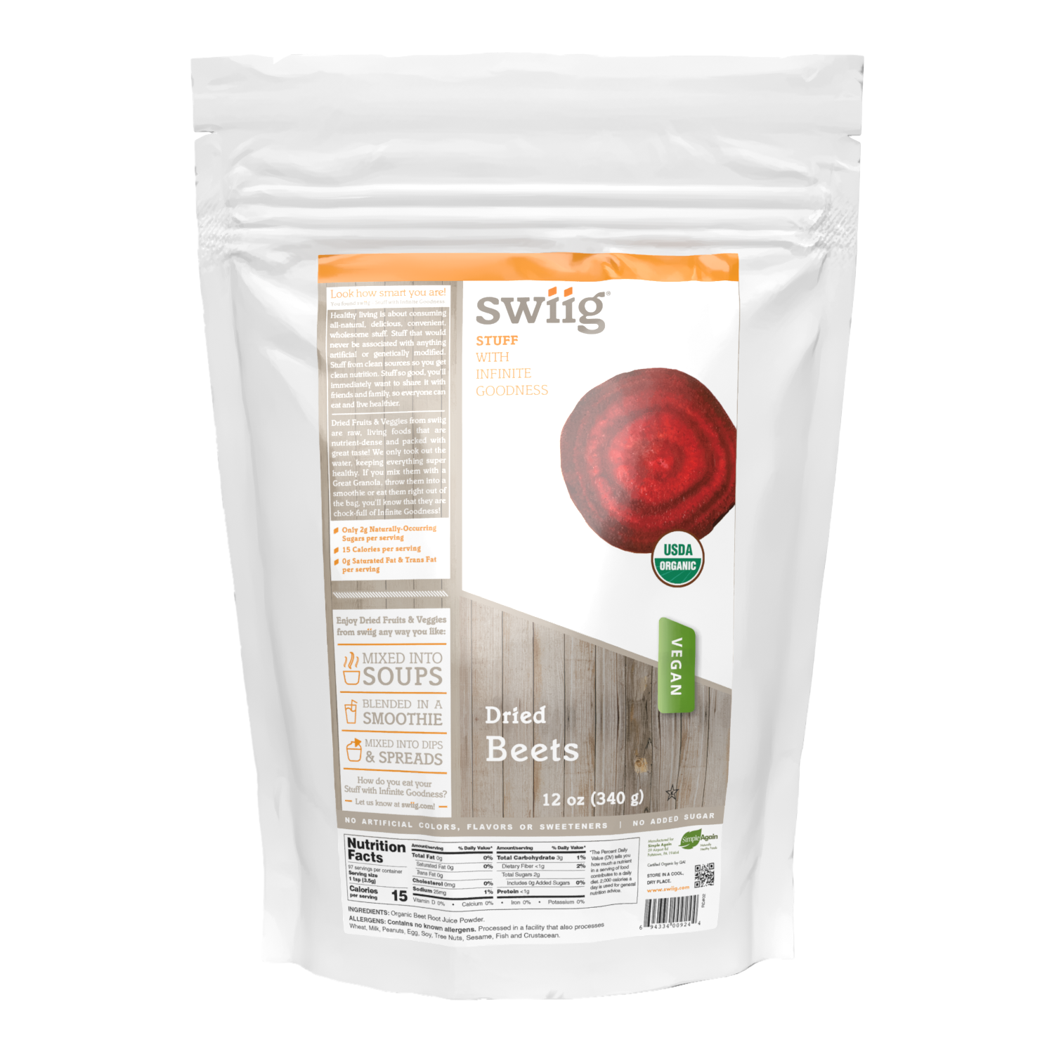 What nutrients are in the beet powder?