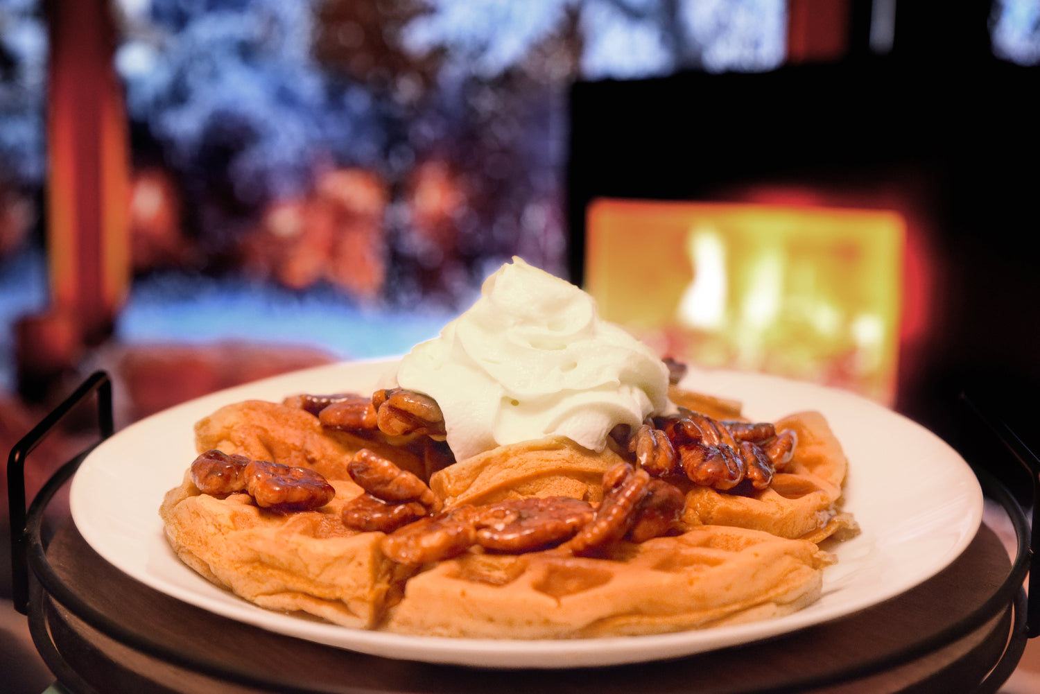 Warm Sweet Potato Waffles