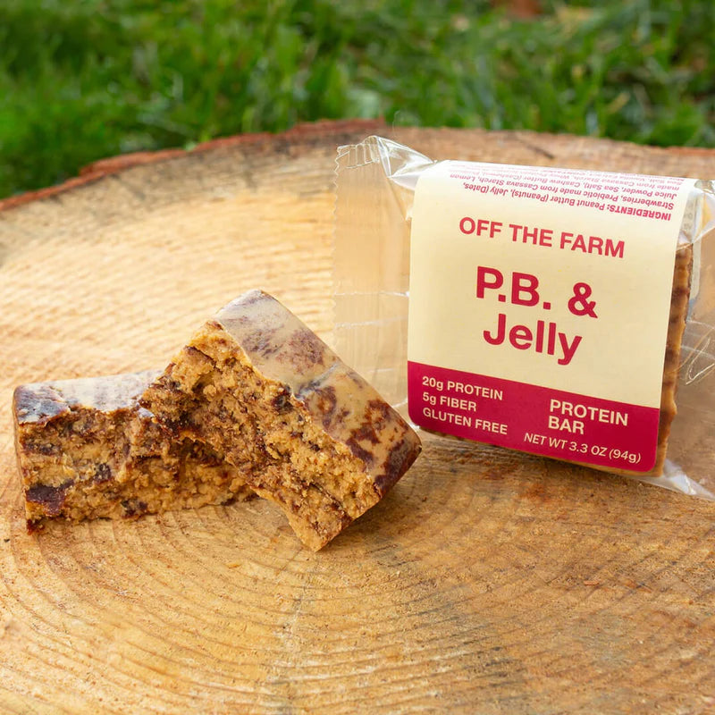 Off The Farm Peanut Butter &amp; Jelly Protein Bar 12ct