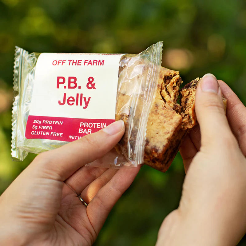 Off The Farm Peanut Butter &amp; Jelly Protein Bar 12ct