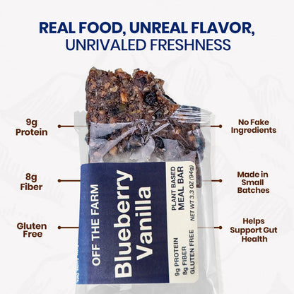 Off The Farm Blueberry Vanilla Meal Bar 12ct