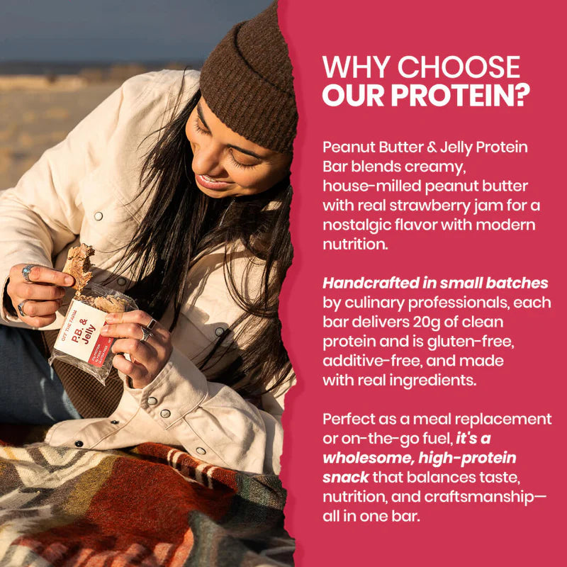 Off The Farm Peanut Butter &amp; Jelly Protein Bar 12ct