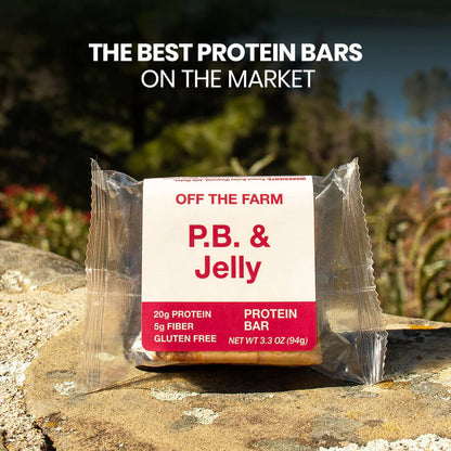 Off The Farm Peanut Butter &amp; Jelly Protein Bar 12ct