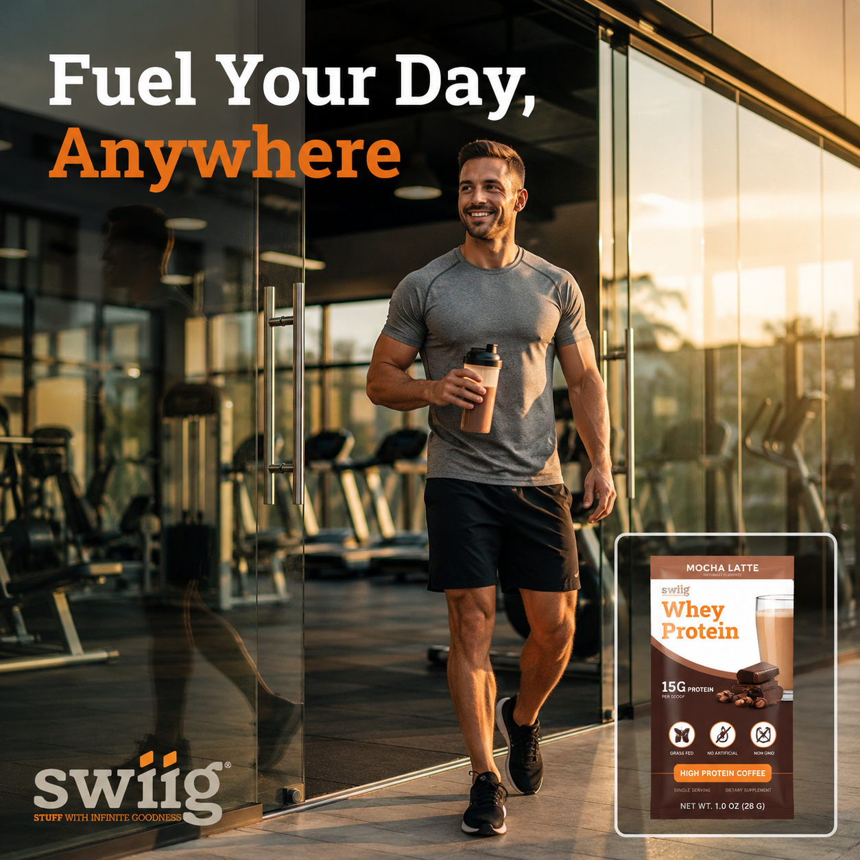 swiig Single Serve Whey Mocha Latte 10pk