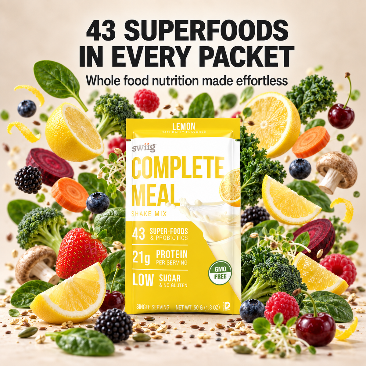 Complete Meal Single Serve Lemon - swiig