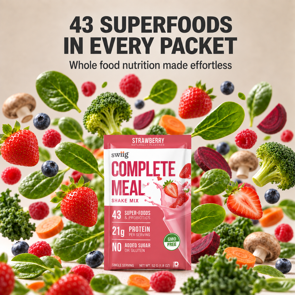 Complete Meal Single Serve Strawberry - swiig