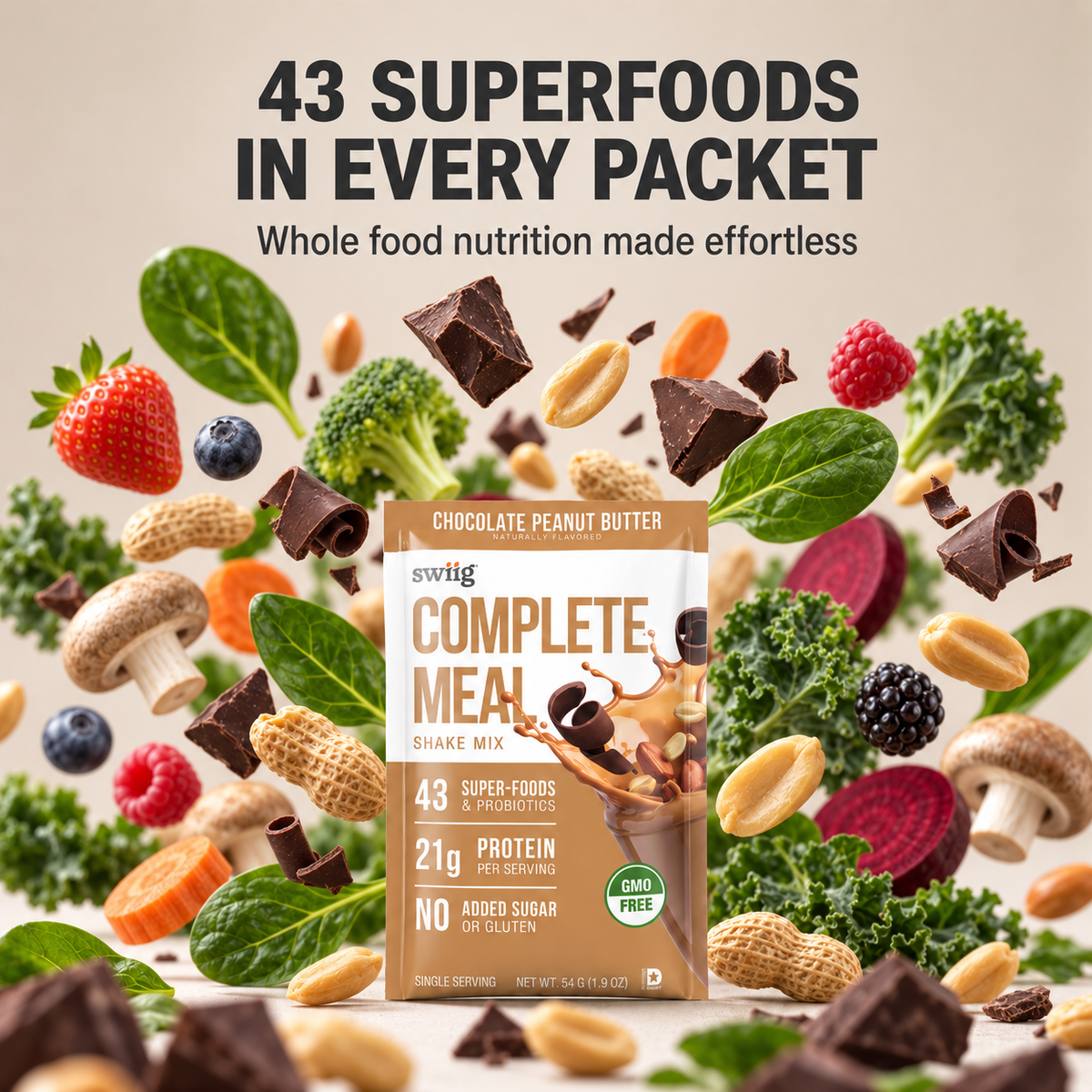 Complete Meal Single Serve Chocolate PB - swiig
