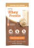 swiig Whey Protein Coffee Ice Cream package with coffee ice cream and espresso shots on a white background