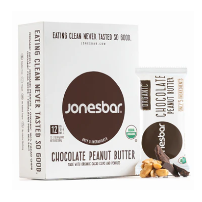 Jones Bar Organic Chocolate Peanut Butter - 12ct - swiig