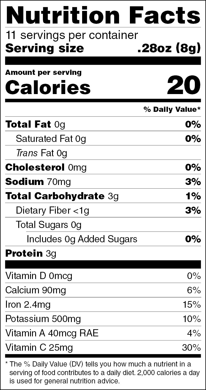 Freeze-Dried, Chopped Spinach, 3oz - swiig