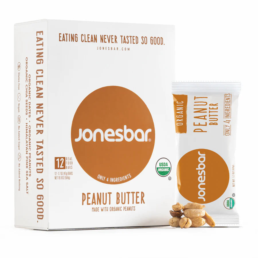 Jones Bar Organic Peanut Butter - 12ct - swiig