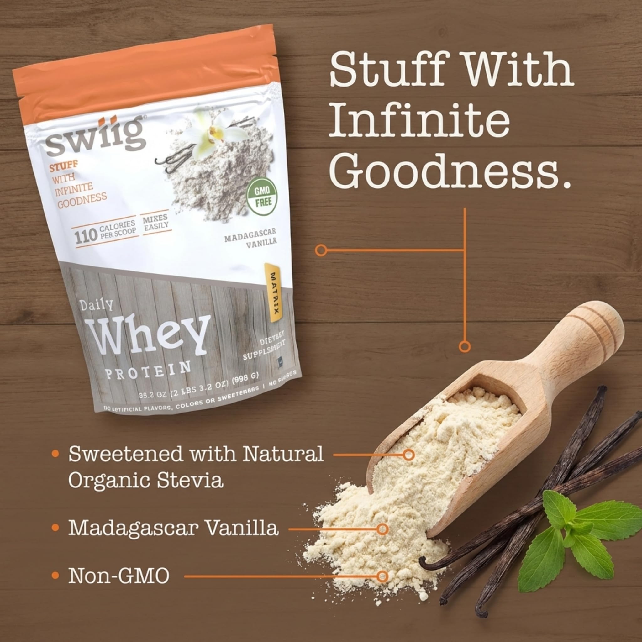 Vanilla Daily Whey Protein Matrix - swiig