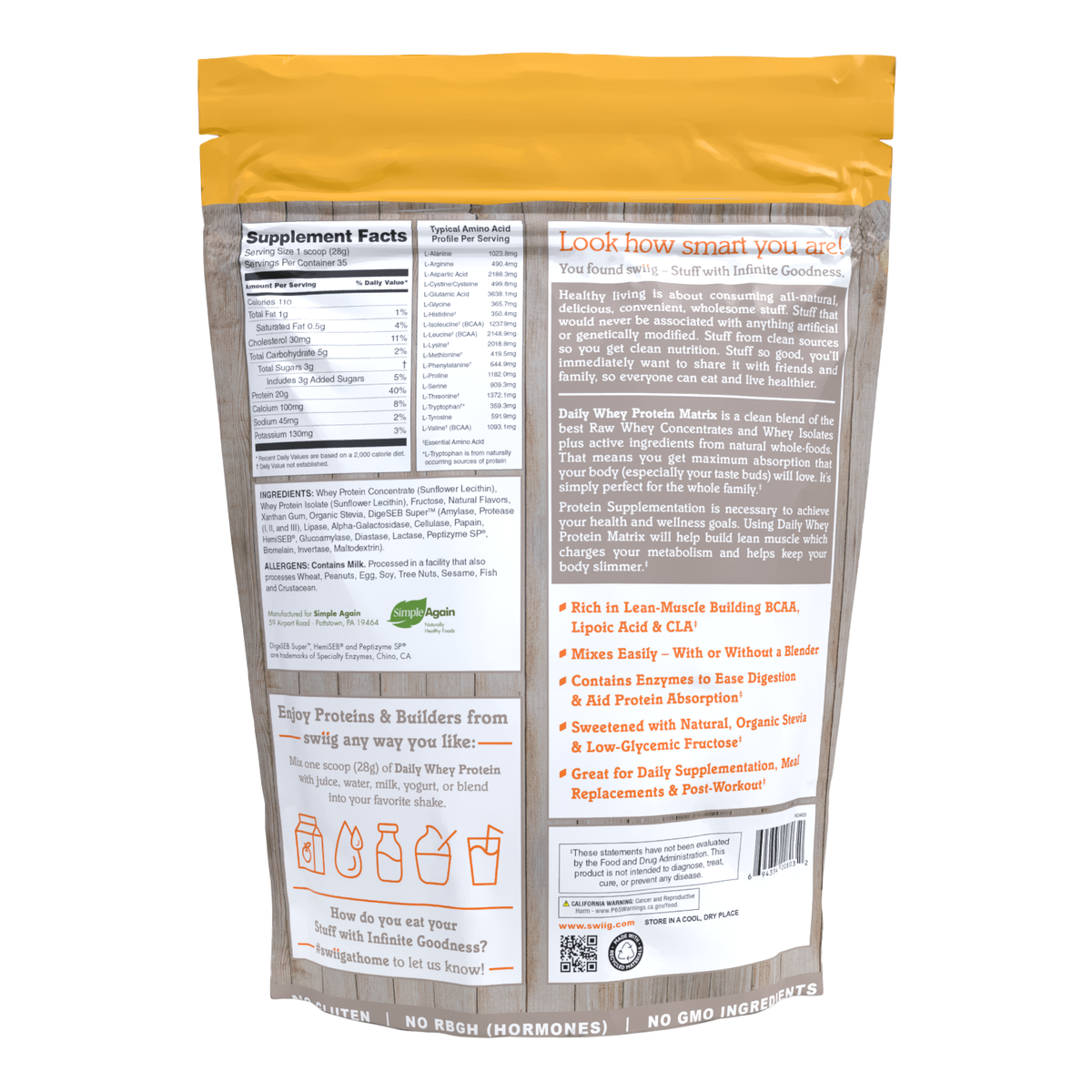 Banana Daily Whey Protein Matrix - swiig