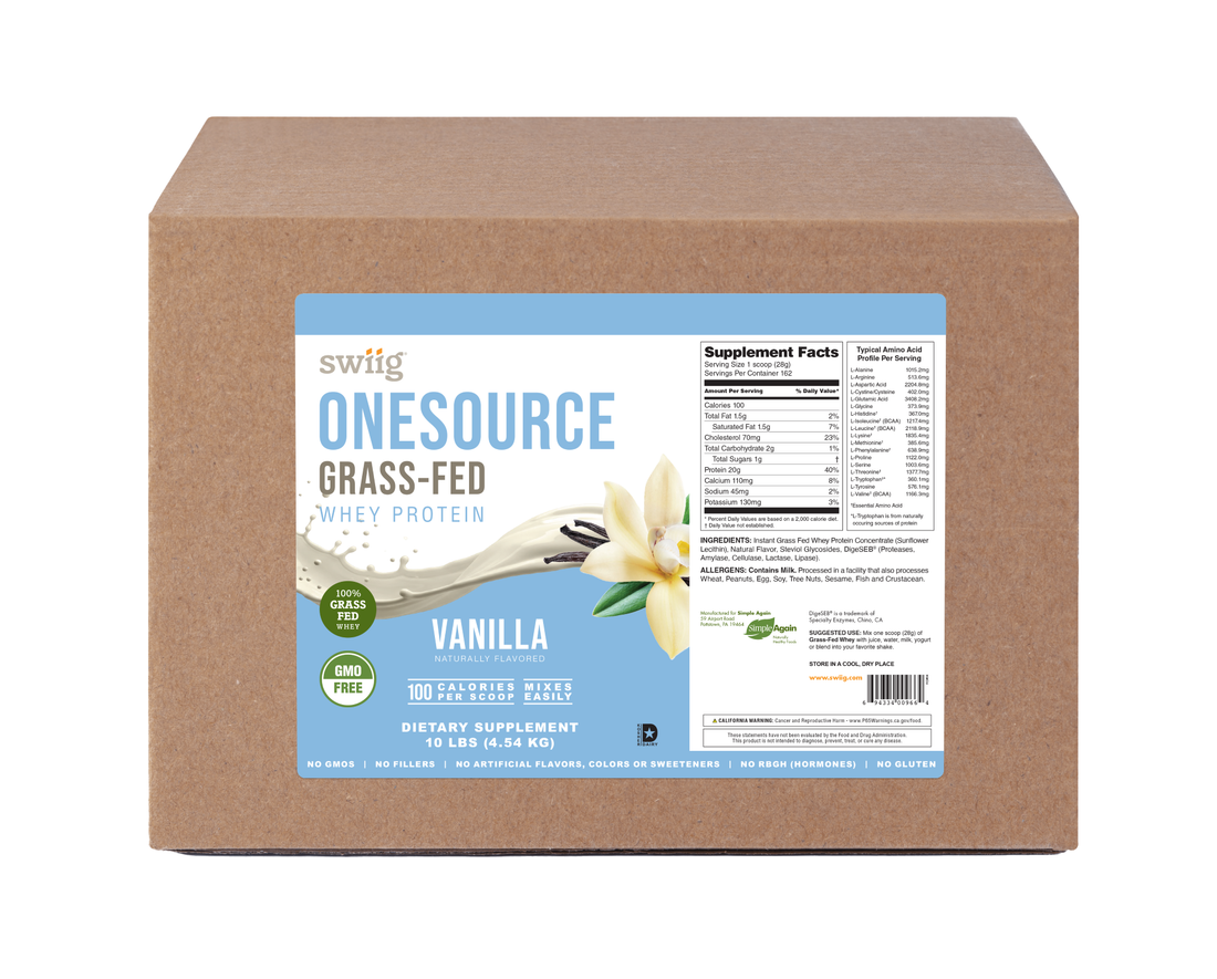 OneSource Grass Fed Whey Vanilla 10lb