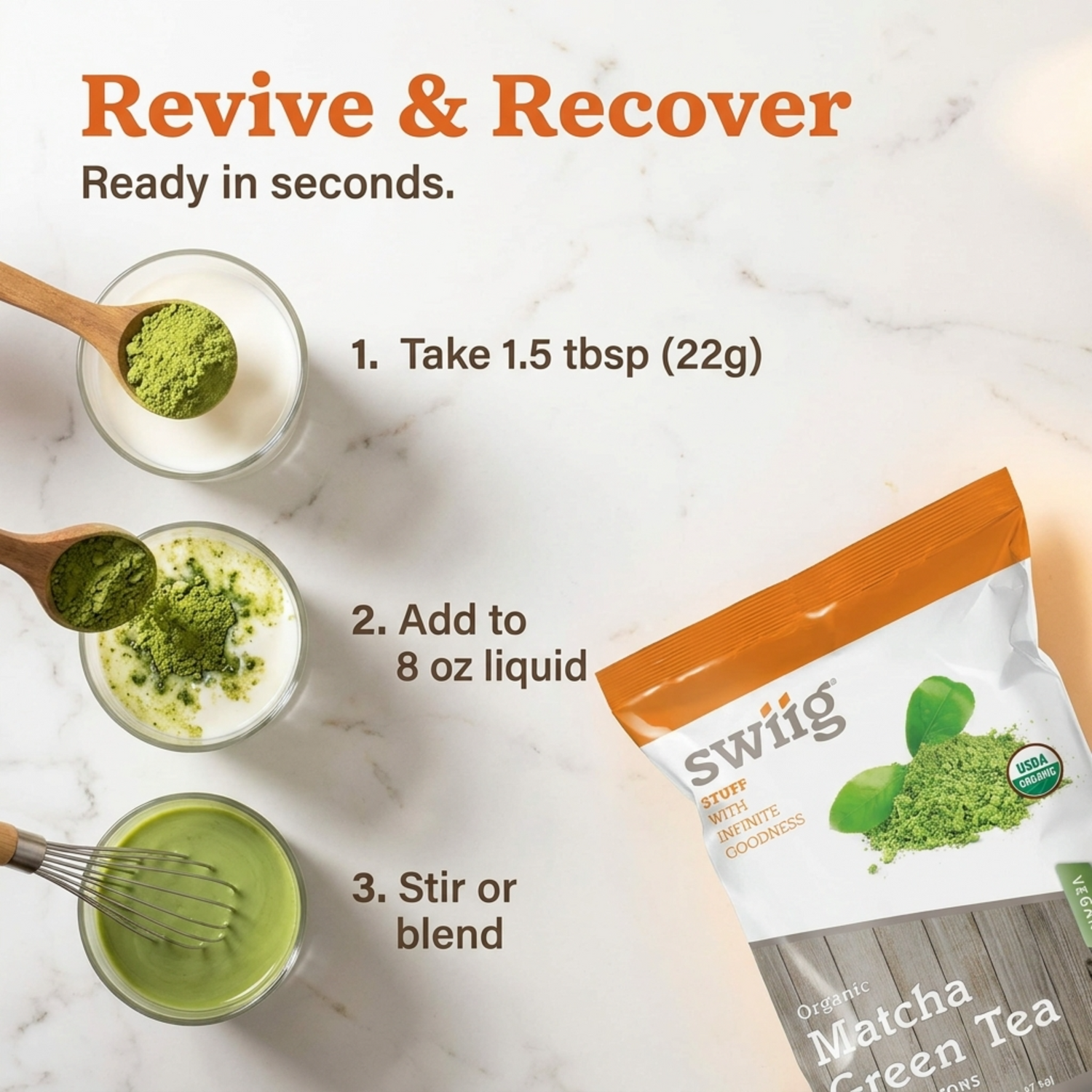 Flavor Fusion Organic Matcha Green Tea Latte - swiig