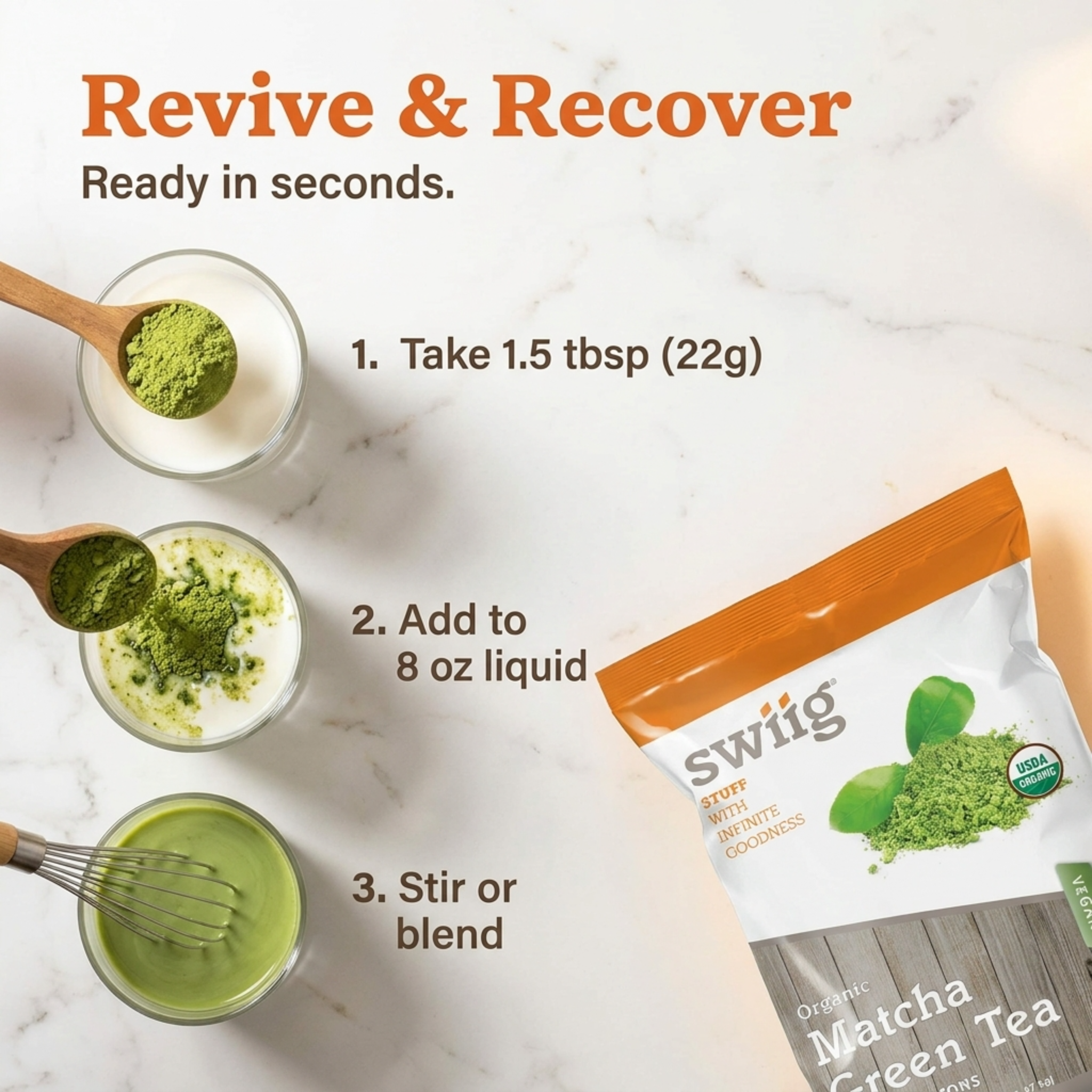 Flavor Fusion Organic Matcha Green Tea Latte - swiig