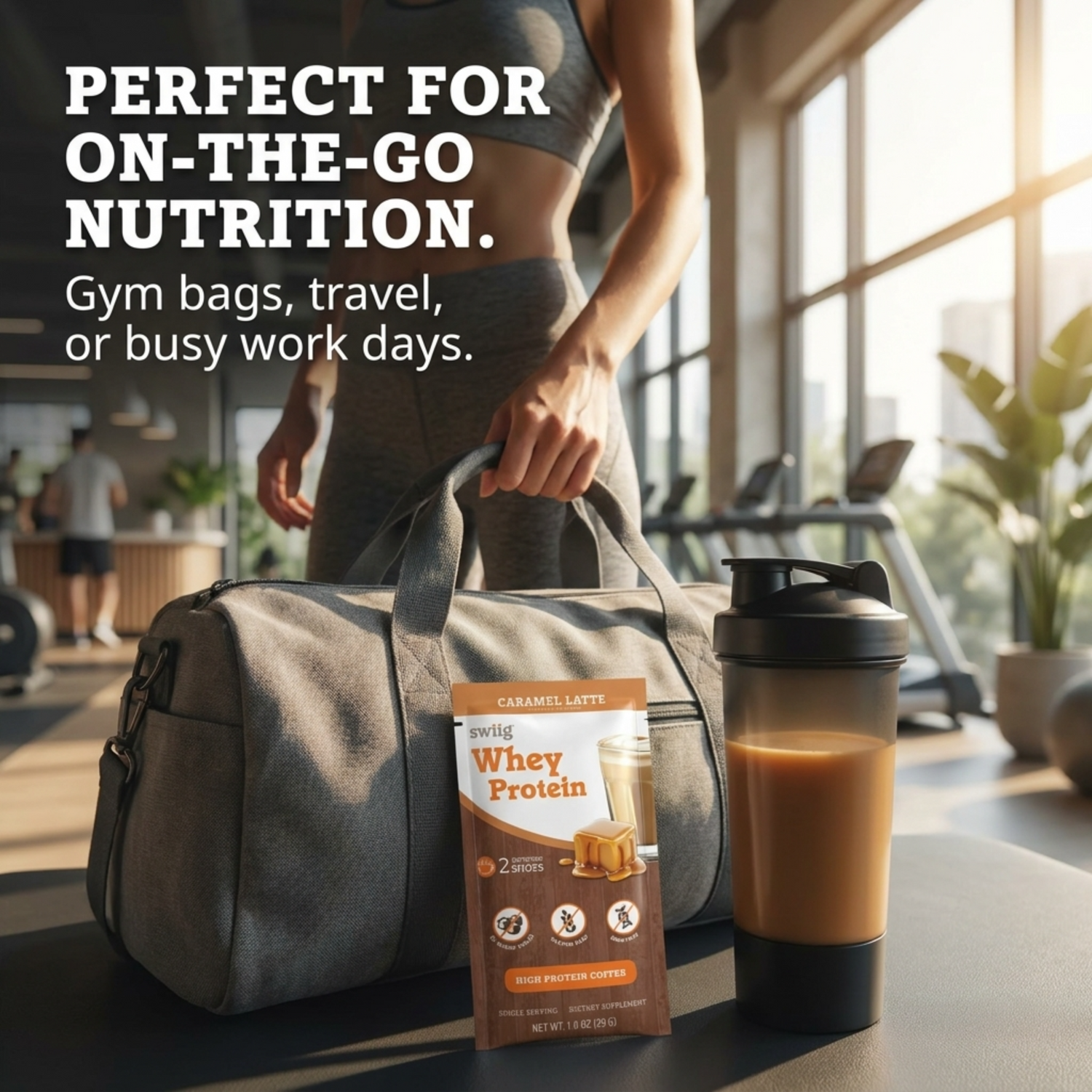 swiig Single Serve Whey Caramel Latte 10pk - swiig