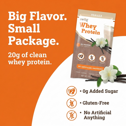 swiig Single Serve Whey Vanilla 10pk - swiig