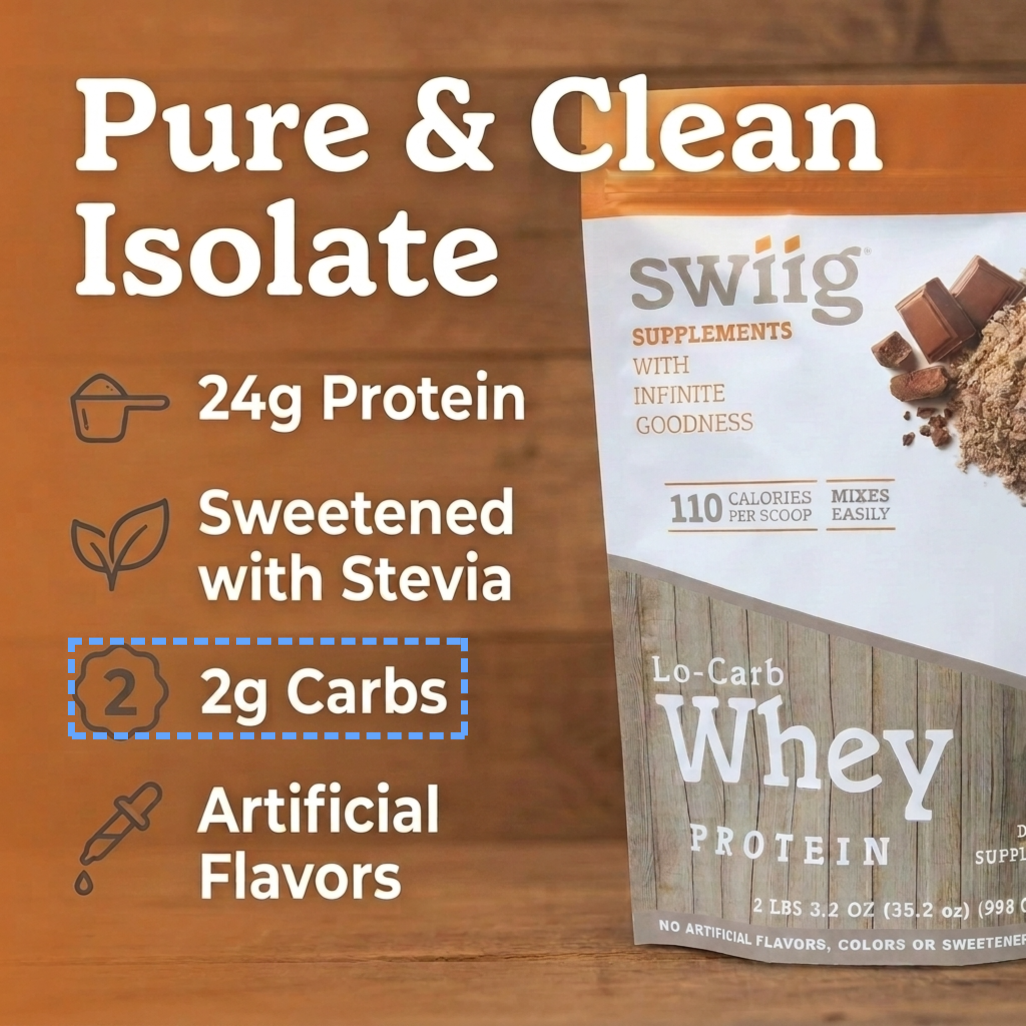 Chocolate Lo-Carb Whey Protein Isolate