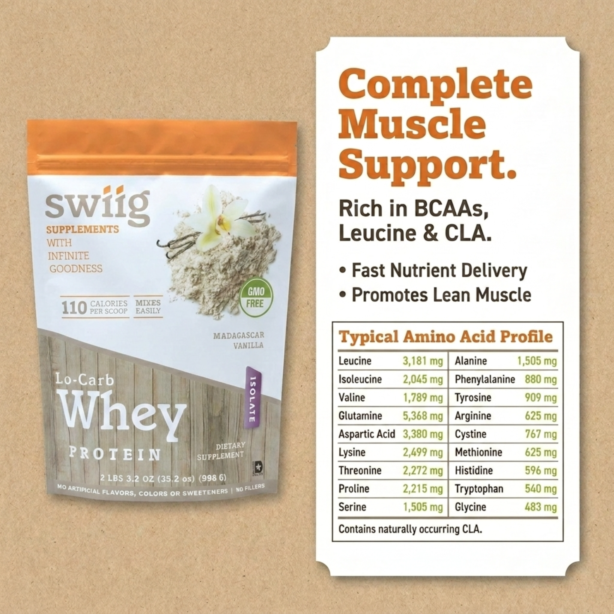 Vanilla Lo-Carb Whey Protein Isolate