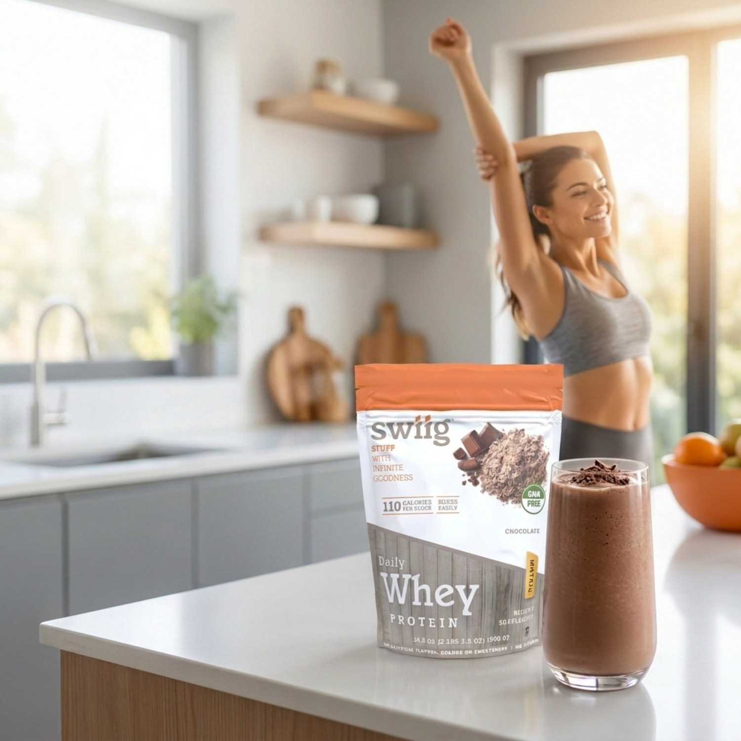 Chocolate Daily Whey Protein Matrix - swiig