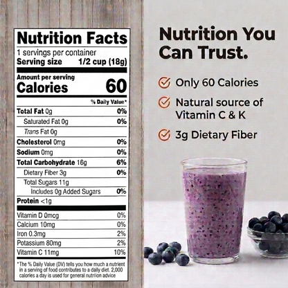 Freeze Dried Blueberries - 10.2oz bag - swiig