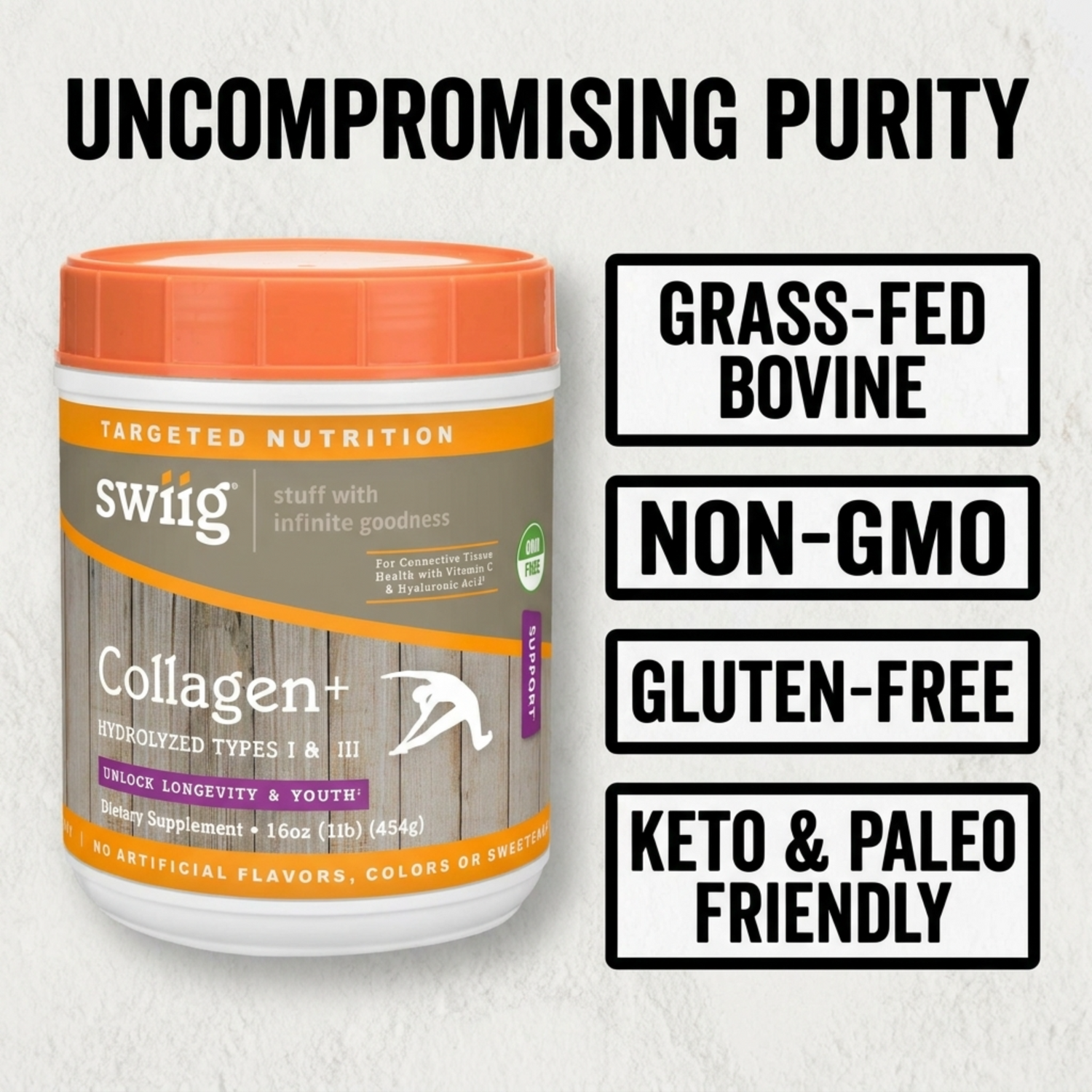 Collagen, Unflavored 1lb - swiig