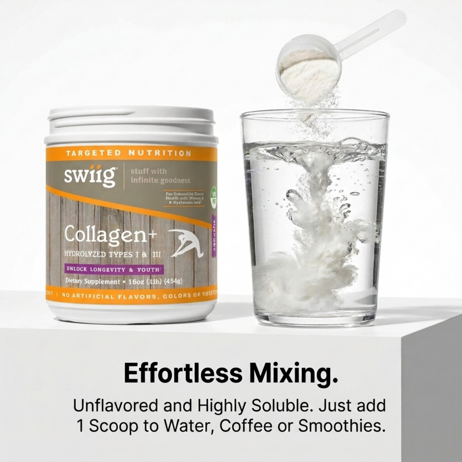 Collagen, Unflavored 1lb - swiig