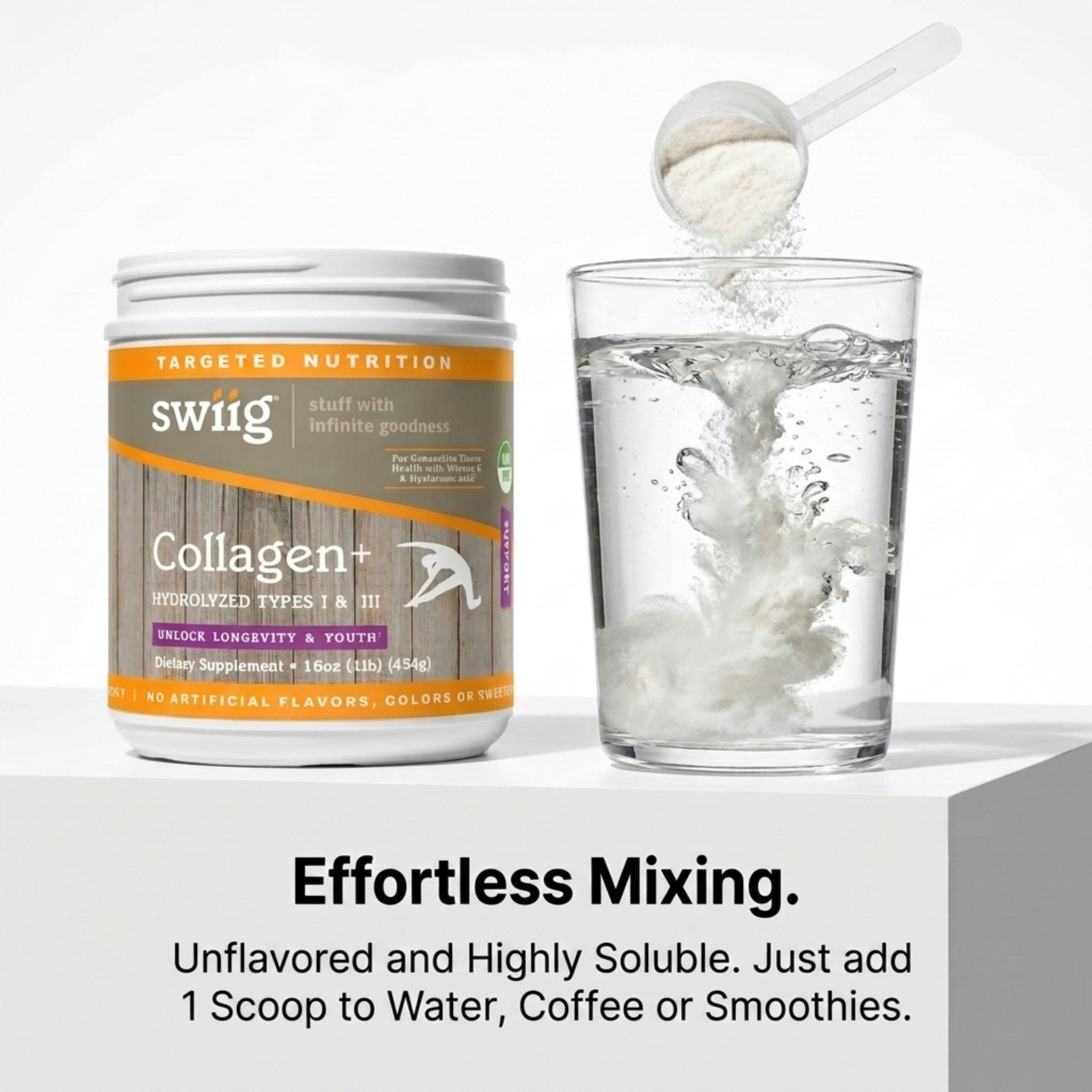 Collagen, Unflavored 1lb - swiig