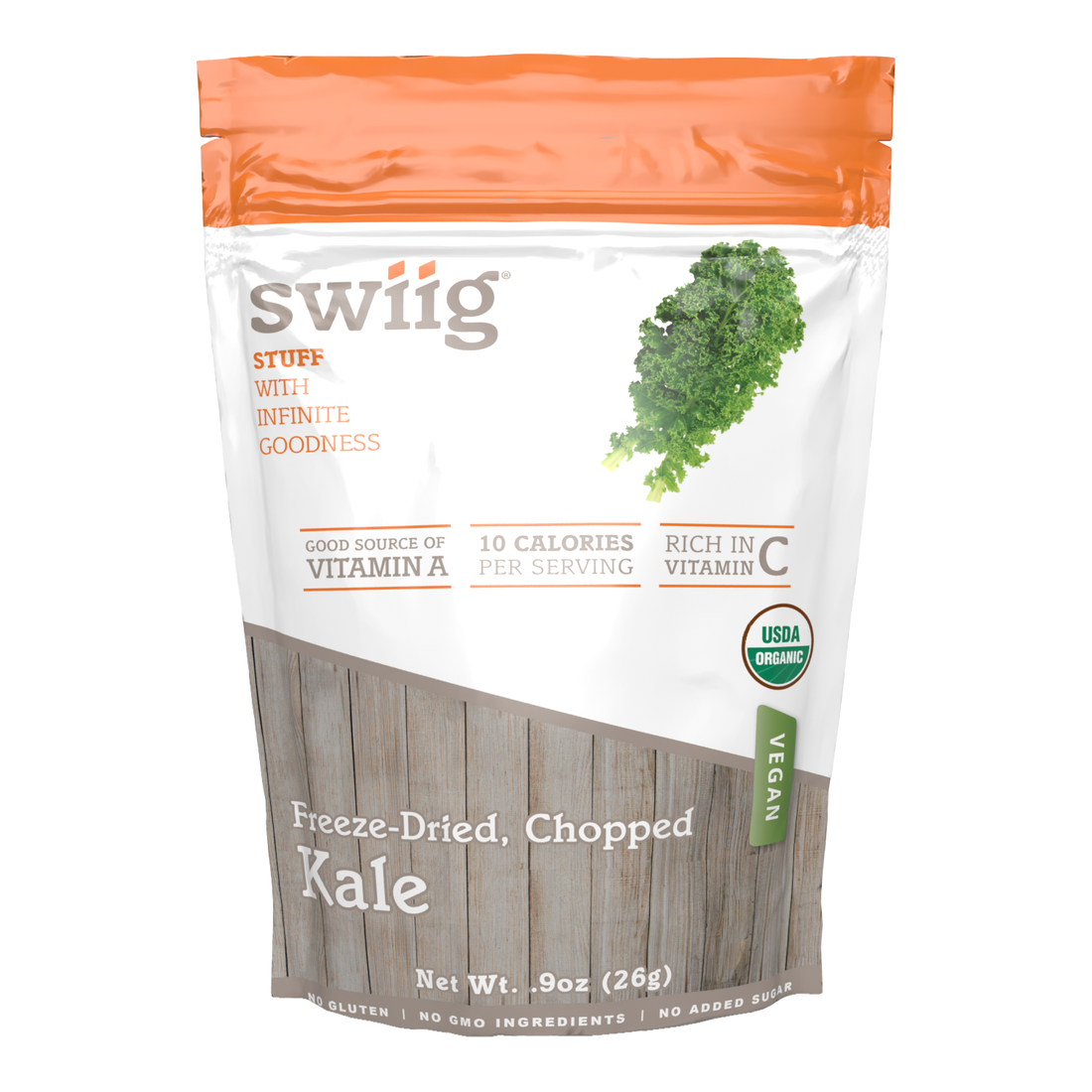 Organic Freeze-Dried, Chopped Kale - swiig