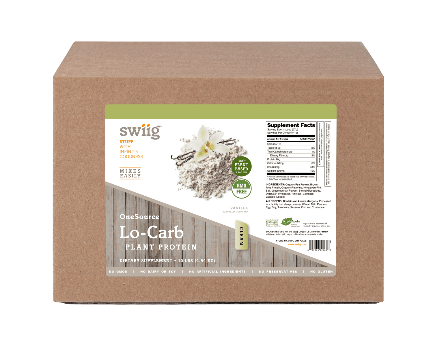 OneSource LoCarb Plant Vanilla 10lb - swiig