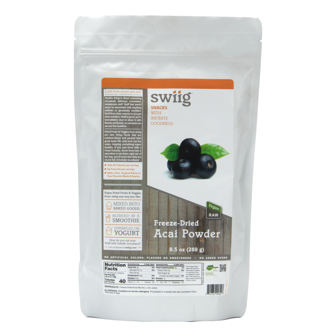 Organic Freeze-Dried, Acai Powder