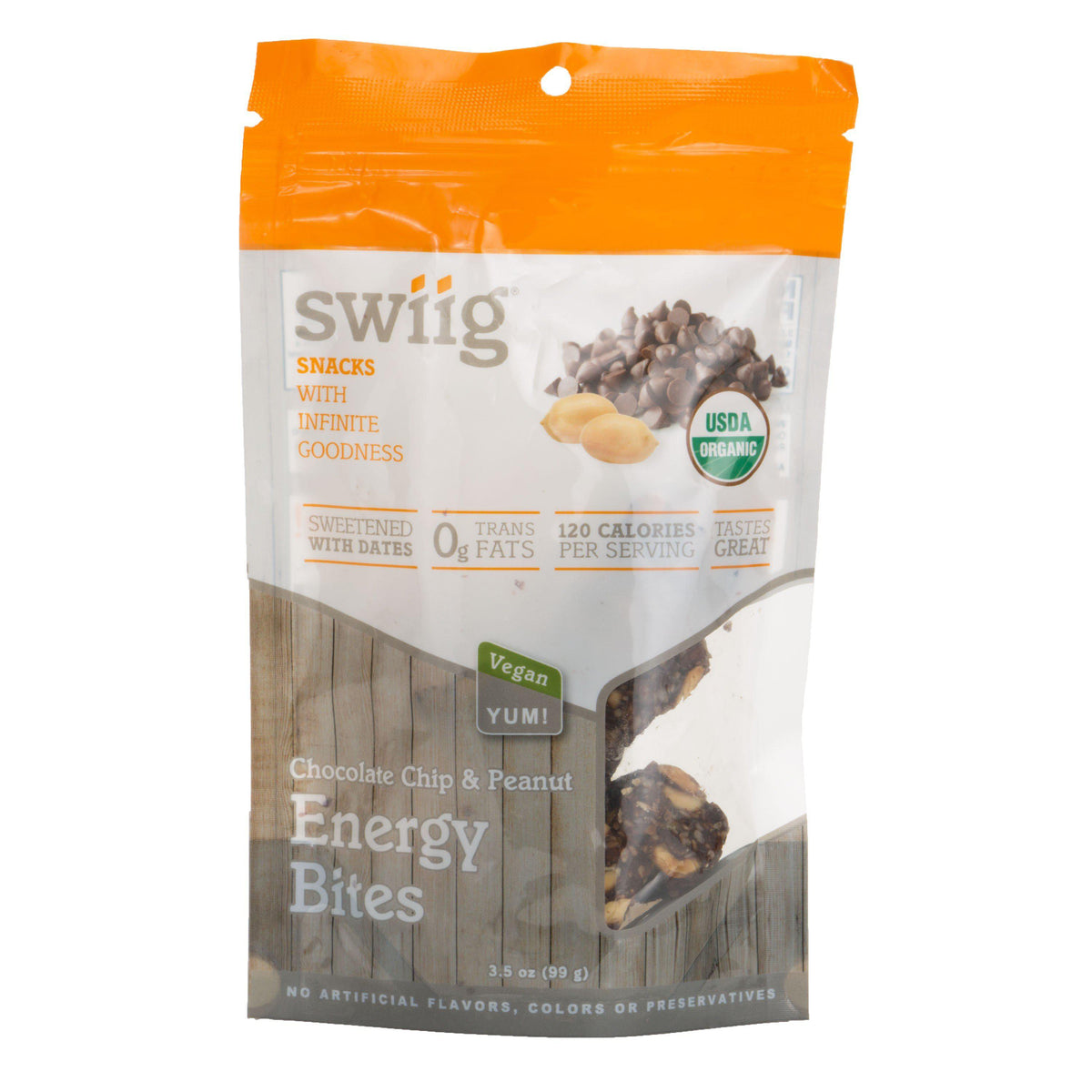 Organic Chocolate Chip & Peanut Energy Bites - swiig