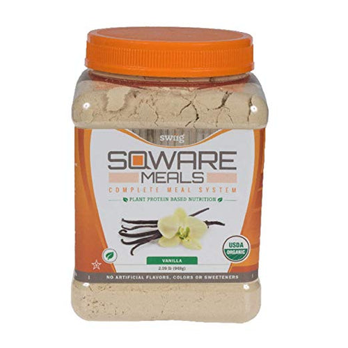 Organic Vanilla SQWARE MEALS - Complete Meal System, Plant Protein Based - swiig